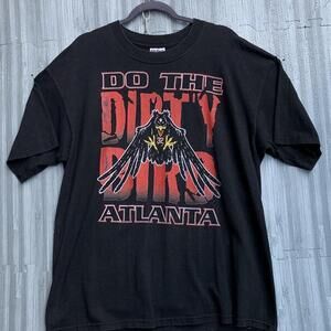 Retro 1998 Dirty Bird Atlanta Falcons Football Black Graphic T-Shirt